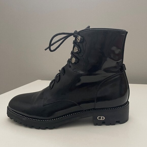 Dior Black Leather Ankle Boots Size US 8/ EU 38 - Picture 2 of 5